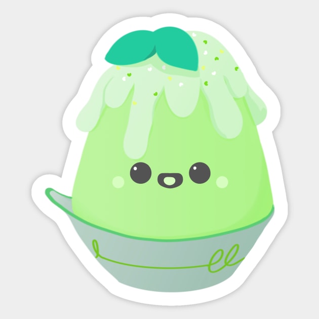 Cute little Green Kakigõri Sticker by AshStore